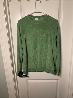 KULE Mint Green Terry Crewneck Sweater